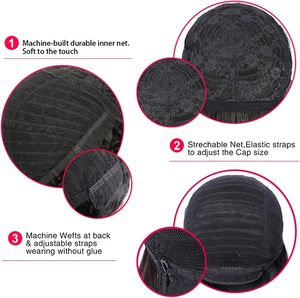 วิกผมบราซิลขนาด8-20นิ้วพร้อมผมมนุษย์ดิบ2x6เส้น - Product Image 3