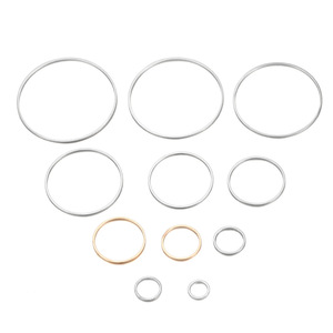 <b>Copper</b> Flat Mouth Rings Closed Loop Connectors For <b>Bracelet</b> Making Silver Gold Plated Round Jewelry Findings Components - Product Image 3
