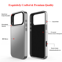 Coque de téléphone miroir électroplaquée texture métallique en PC rigide pour protection quotidienne iPhone 15 16 17 Pro Max, prise en charge des couleurs personnalisées