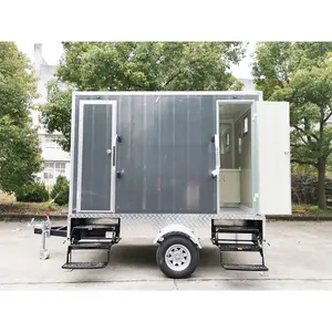 Modular Prefabrikasi Mobile Trailer Toilet Container Toilet/Hitam Portable Toilet