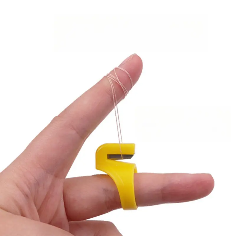 Plastic Diy Naai Accessoire Met Mes Mes Vinger Vingerhoed Ring Draad Snijder