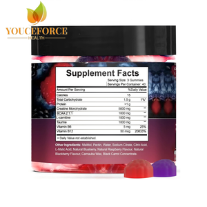 <strong>Creatine</strong> Monohydrate Gummies 8000mg, Advanced Complex with <strong>BCAA</strong> &amp; B Vitamins, Berry Flavor, OEM Available - Product Image 4