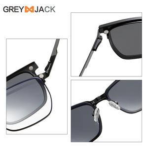 Gafas de sol de metal para hombre Grey Jack, montura completa, lentes TAC, cubierta magnética anti UV, antirradiación para uso en exteriores - Product Image 2