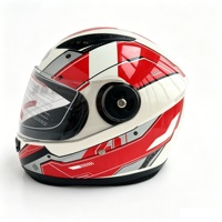 Casque de moto de course intégral au design moderne avec visière relevable, décalcomanies personnalisées, marque OEM, garantie 1 an, certifié CCC Chine