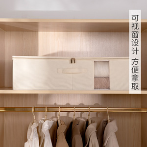 Under Bed <b>Storage</b> <b>Box</b> Foldable Fabric Organizer 50L 60L Rectangle <b>Beige</b> Gray Solid Color Wardrobe Clothing <b>Storage</b> - Product Image 5