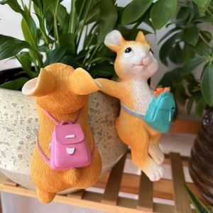 Đồ trang trí động vật dễ thương, & điêu khắc treo tường Thỏ Nhỏ & vườn ngoài trời & Leo Sân & trang trí cây cho quà tặng - Product Image 6