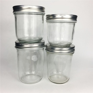 Wholesale 8oz 10oz 12oz 16oz 22oz Round <strong>Wide</strong> <strong>Mouth</strong> Glass <strong>Mason</strong> <strong>Jar</strong> for with Screw Lid - Product Image 2