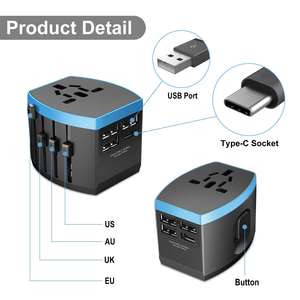 Adaptateur de voyage universel Dongyi, prise multi-prises, adaptateur de type de prise, chargeur rapide, gadgets de voyage, adaptateur de voyage, charges de voyage - Product Image 5