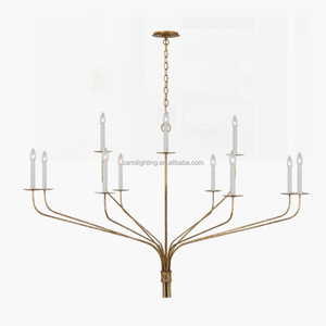 <span class=keywords><strong>Lampadario</strong></span> a <span class=keywords><strong>candelabro</strong></span> in ottone, <span class=keywords><strong>moderno</strong></span>, stile rustico, per sala da pranzo, in ottone massiccio forgiato, nuovo di fabbrica - Product Image 2