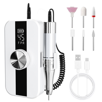 HX-2607 45000RPM Machine à ongles électrique professionnelle 45 vitesses Rechargeable 2400mAh Portable pour usage commercial et domestique