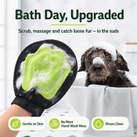 Gants de toilettage pour animaux de compagnie pour le bain des chiens et des chats, gants de massage à poils doux en TPR pour éliminer les poils lâches, gants-brosses réutilisables 2 en 1 pour animaux de compagnie