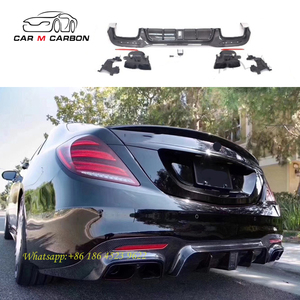 <span class=keywords><strong>2019</strong></span> S <span class=keywords><strong>classe</strong></span> W222 S63 S65 pièces extérieures en Fiber de carbone pour S63 S65 diffuseur arrière en carbone aileron arrière W222 S63 lèvre arrière - Product Image 2