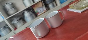 Tasses en aluminium portables d'extérieur avec poignées, gravure laser du logo, poignée à rivets - Product Image 4