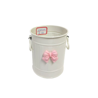 Corbeille de bureau en fer pour rangement, pot de fleurs, poubelle, porte-crayons, porte-marqueurs et poubelle à maquillage