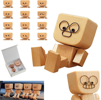 Meilleure Vente : Figurine Artisanale en Bois Écologique et Adorable pour Décoration Artistique de Bureau à Domicile, Cadeau d'Anniversaire