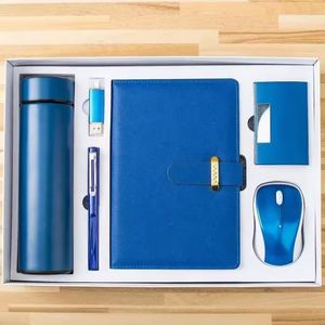 Luxury Personalized Combination Business Gift Set Includes Stainless Steel Vacuum <b>Cup</b> Pen USB Flash Drive Name Card Holder Mouse - Product Image 3