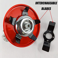 Accessoires multifonctionnels en acier pour tondeuse à gazon : lame, plateau de désherbage, tête de débroussailleuse et de coupe-bordures pour jardin et herbe, emballé en boîte
