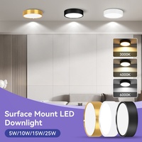 Plafonnier LED rond CANMEIJIA à montage en surface 5W 10W 15W 25W Éclairage intérieur pour la maison, le salon