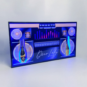 Exhibidor de Vino Iluminado Rectangular de Acrílico con Siete Colores, Exhibidor de Vino con Iluminación de Neón para Bares y KTV - Product Image 2