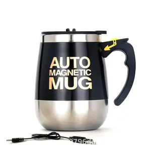 Cà Phê Điện Mug Sản Xuất Tùy Chỉnh Logo Bán Sỉ Battery Operated USB Sạc Tự Khuấy Tự Động Từ Mug