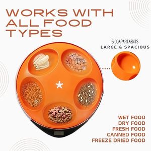 Dispensador Automático Inteligente de Golosinas para Mascotas con Soporte para Aplicaciones, Comedero Entretenido para <span class=keywords><strong>Perros</strong></span> y Gatos para Golosinas Liofilizadas, 5 en 1, Uso Húmedo y Seco - Product Image 4