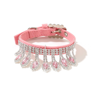 <span class=keywords><strong>Collare</strong></span> e Guinzaglio per Animali Domestici con Strass, in Pelle Artificiale con Motivo Floreale, per Cani e Gatti di Piccola e Media Taglia - Product Image 5