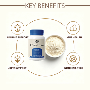 OEM/ODM Calostro en Cápsulas de 1000mg, 120 Unidades, Apoya la Salud Inmunológica, Ósea e Intestinal, Sin Gluten ni OMG - Product Image 3
