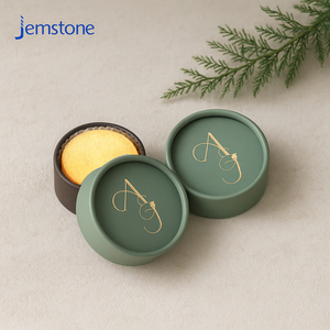 ขวดใส่เทียนอัญมณีหรูหรารีไซเคิลได้กำหนดเองกล่องทรงกระบอกกระดาษแข็งกล่องแหวนต่างหูหลอดกระดาษกลมเครื่องประดับเค้กบรรจุภัณฑ์ - Product Image 3