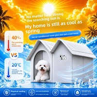 Tapis rafraîchissant pour animaux de compagnie en tissu respirant isolant, en forme de maison, couleur unie, pour intérieur et extérieur, pour chiens et chats, été 2026