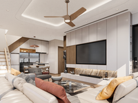100 ㎡   Villa modulaire haut de gamme avec salles de bain privées, système solaire hors réseau, maison intelligente préfabriquée