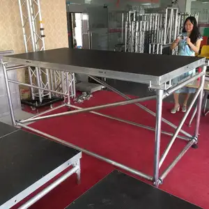 2*2m jembatan bahan aluminium, panggung konser portabel dengan penyangga penjepit