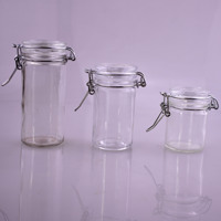 Bocaux de conservation alimentaire en verre minimalistes et écologiques de 50 ml à 2000 ml avec couvercle à fermoir hermétique, idéaux pour la rentrée scolaire, compatibles lave-vaisselle