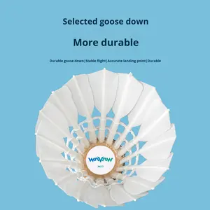 WAVAW Asli No. 7 Bulu Tangkis Counterattack Feather, Bulu Angsa Tahan Lama untuk Latihan dan Kompetisi Indoor Outdoor - Product Image 3