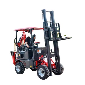 Minicargadora Multifunción de 1.5 Toneladas 4x4 con Horquilla Delantera y Excavadora Trasera, Pequeña <span class=keywords><strong>Retroexcavadora</strong></span> para Venta - Product Image 2