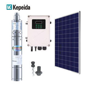 Pompe à eau submersible solaire sans balais kepeida 3 pouces 75m de hauteur de refoulement 24V DC pour puits profond et irrigation - Product Image 1