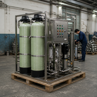 Réservoir de filtration industriel en PRV (fibre de verre) pour média sable, 1000 L/heure, pour système de traitement et filtration de l'eau de puits