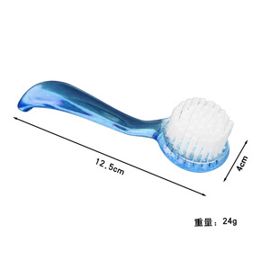 Nail Brush Oval Head 12.5cm Long Handle Synthetic Bristles For Nail Cleaning And Buffing Multifunctional Tool - Product Image 1