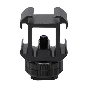 Cario Soporte Universal de Aluminio para Cámara con Cabezal Giratorio de Tres Puntas y Montura de Zapata Caliente, Accesorios Multifuncionales para Soporte de Flash - Product Image 5