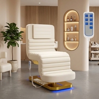 Table de massage électrique moderne de luxe à bouton unique pour salon de beauté, spa, esthétique, soins du visage, lit de beauté, lit pour extensions de cils