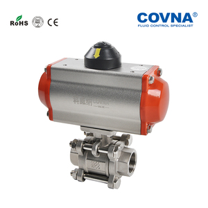 Válvula de Bola Neumática de Acero Inoxidable COVNA DN25 de 1 Pulgada PN40 de Acción Simple con Resorte de Cierre - Product Image 4