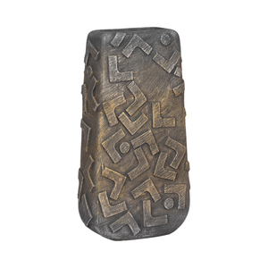 Vaso in ceramica astratto testurizzato con design geometrico scultoreo per soggiorno, decorazione per la casa, camera da letto, espositore d'accento - Product Image 3