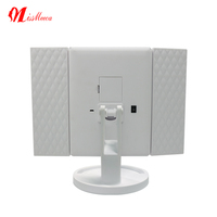 Miroir de Table Led à 3 voies, Miroir de maquillage à 3 voies, Miroir de Table à triple éclairage Usb 2X 3X 10X