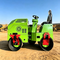 Rouleau compacteur vibrant hydraulique à double tambour en acier ME150, moteur de 6,71 kW, machine de compactage de sol compacte et portable pour petites routes