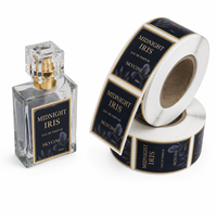 Étiquettes de bouteilles de parfum en papier mat gaufré avec feuille métallique adhésive pour boîtes de parfum et emballages de coffrets cadeaux – Fabricant sur mesure