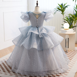 Vestido <span class=keywords><strong>de</strong></span> Verano Azul Noble <span class=keywords><strong>de</strong></span> Alta Gama <span class=keywords><strong>para</strong></span> Niñas, Falda Tutú <span class=keywords><strong>de</strong></span> Princesa <span class=keywords><strong>para</strong></span> <span class=keywords><strong>Bodas</strong></span>, Actuaciones y Eventos, Colección 2026 - Product Image 4