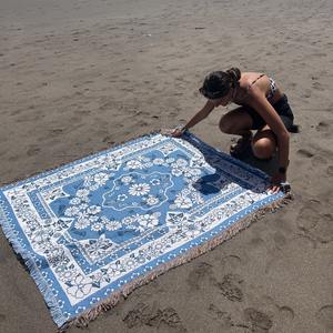 Couverture <span class=keywords><strong>de</strong></span> décoration intérieure <span class=keywords><strong>de</strong></span> style bohème en gros pour baies vitrées, tapis <span class=keywords><strong>de</strong></span> bronzage en plein air sur la plage - Product Image 1