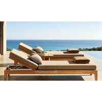 Conjunto de Muebles de Jardín de Madera de Teca de Estilo Minimalista, Precio Económico, para Disfrutar al Aire Libre, con Silla de Esquina para Ver la Ciudad