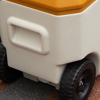 LIHENG 38L Refroidisseur isolé étanche Pêche Camping Pique-nique Utilisation du vin Roues Refroidisseur Isolation Mini Boissons Glacière Glacière