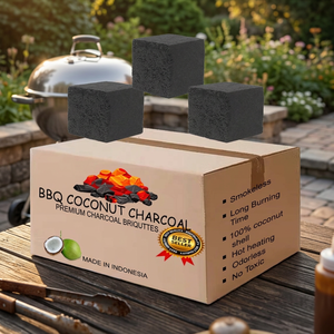Fabricant prix usine barbecue extérieur sans fumée charbon de bois biomasse fabriqué en Indonésie coquille de noix de coco naturelle 100% produits - Product Image 2