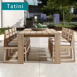 Veranda bahçe açık eğlence masaları ve sandalyeler otel tatil köyü restoran uzun masa veranda Villa tüm hava tüm hava masa - Product Image 1